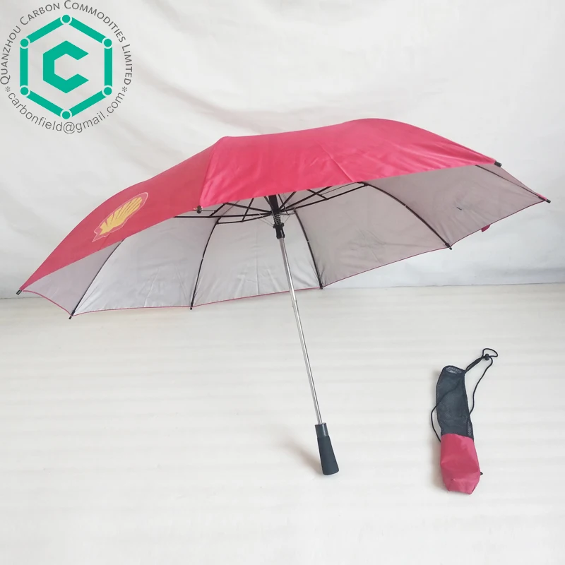 High quality auto open big size 2 folding golf umbrella with grand brand logo printing