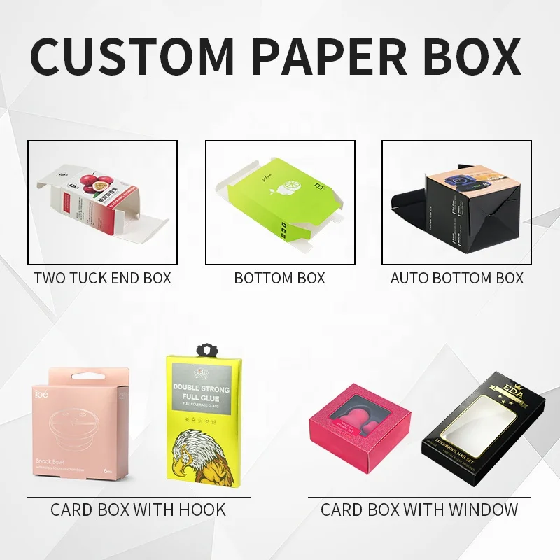 Manufacturers Custom Micro-Label Mobile Phone Screen Protection Tempered Film Packaging Electronic Products Packing Card Box