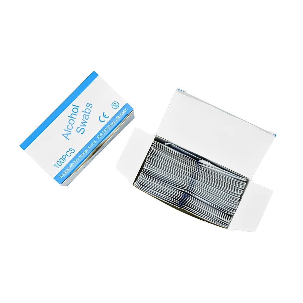 CE Approved Disposable Sterile 70% Isopropyl Alcohol Prep Pads Non-Woven Alcohol Swabs