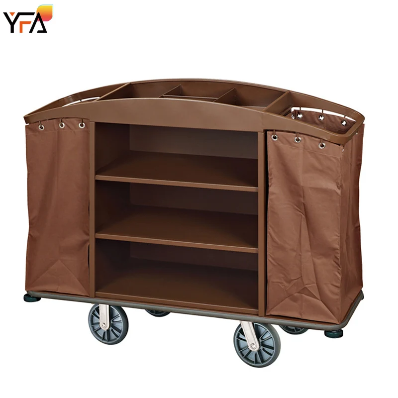 Hotel Cleaning Equipment Housekeeping Trolley Cart Janitorial Supplies Heavy Duty Cleaning Service Cart