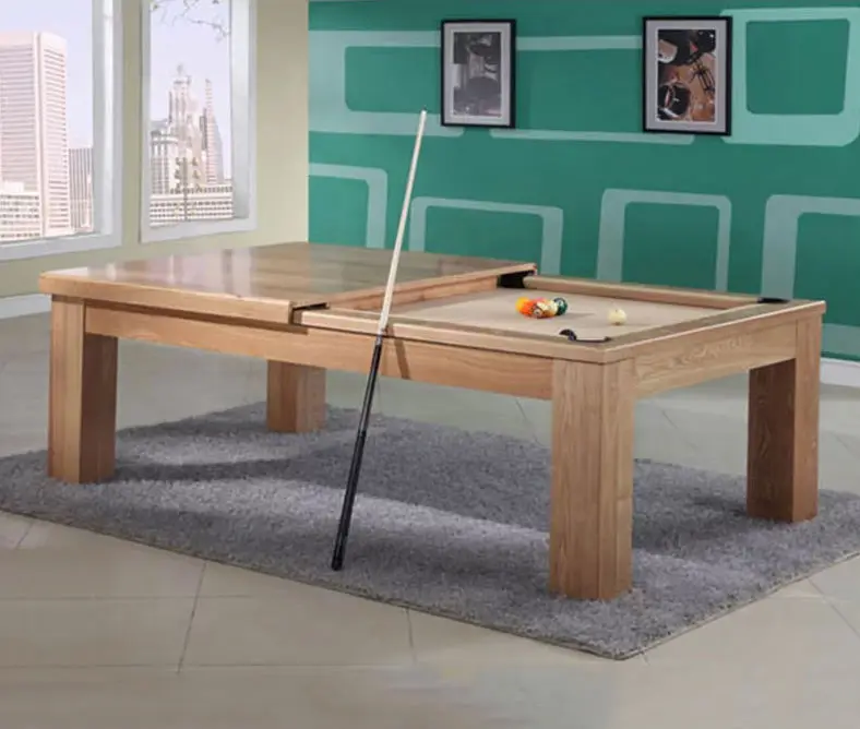 
7ft 8ft dinner pool table slate 2 in 1 solid wood billiard table 