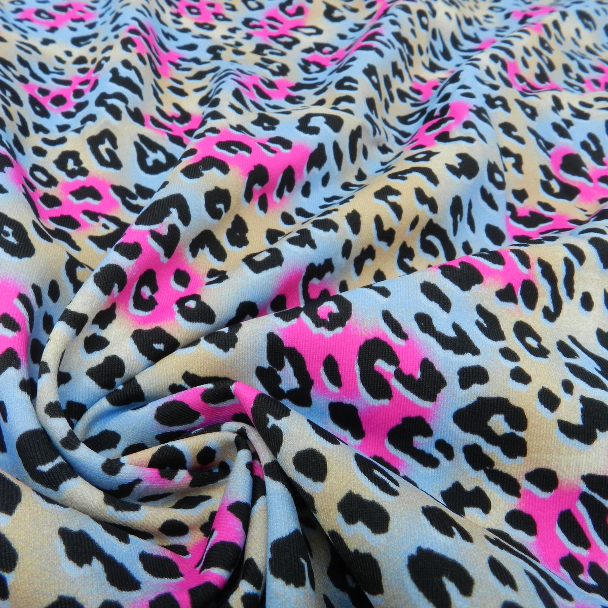 Fashion Style Leopard Print Striped Rib Sweatshirt Sportswear Knitted Jersey Fabric Sportswear Fabric Manufacturers