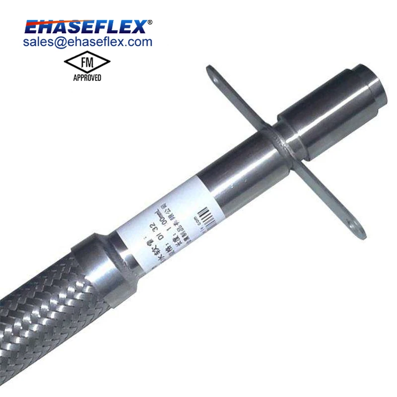 Factory Price Fm Approved Stainless Steel Metal Corrugated Fire Sprinkler Drops Flexible Sprinkler Hose For Clean Room