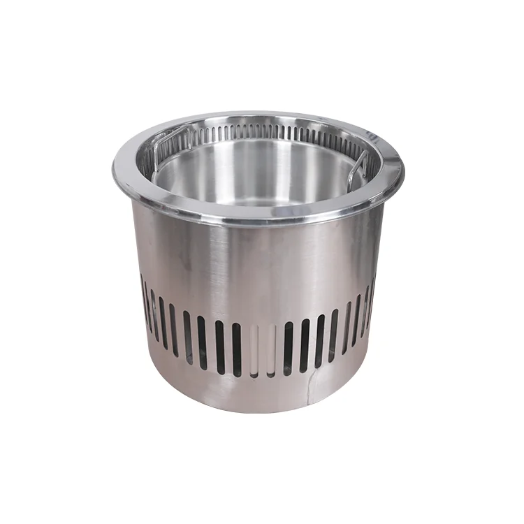 Restaurant Commercial Mini Hot Pot Table Dining Solid Wood Hotpot Table