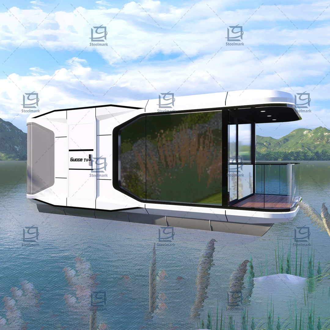 High quality factory direct sales of prefabricated China houseboats for entertainment water aluminum space capsules