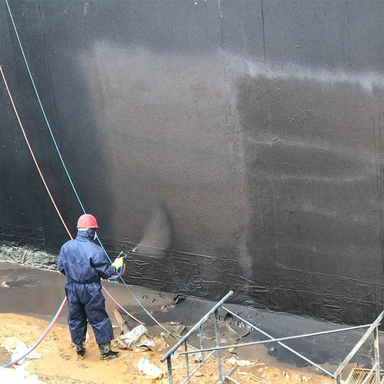 Two component emulsion asphalt spraying machine