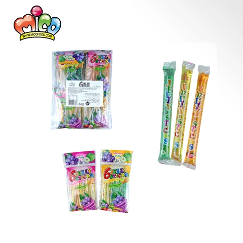 Mini 6 Fruit Flavored Jelly Sticks