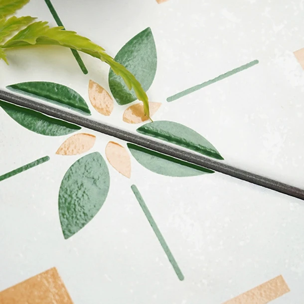 Fresh retro flower brick art tile plant tile 300x600 bathroom balcony toilet Nordic wall brick personality simple style