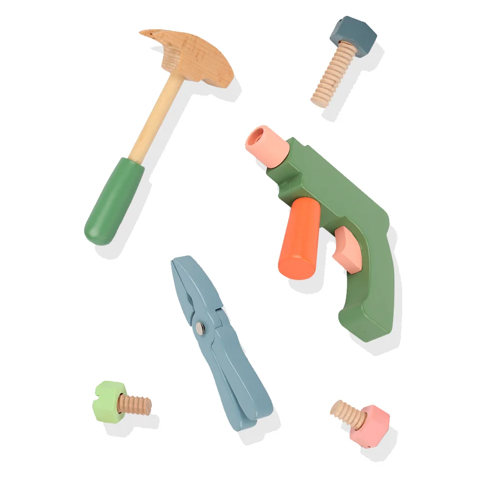 Funny Early Educational Tool Box Play Set Wooden Educational Kids Tool Set