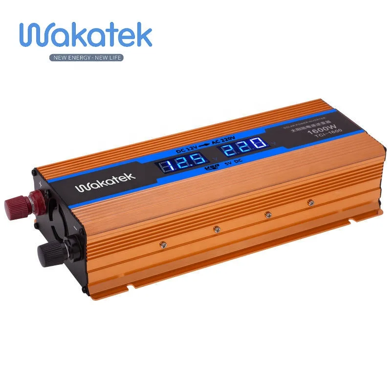Инвертор солнечной энергии Wakatek 600 Вт 1200 1600 2200 2600 модифицирующий волновой инвертор высокочастотный