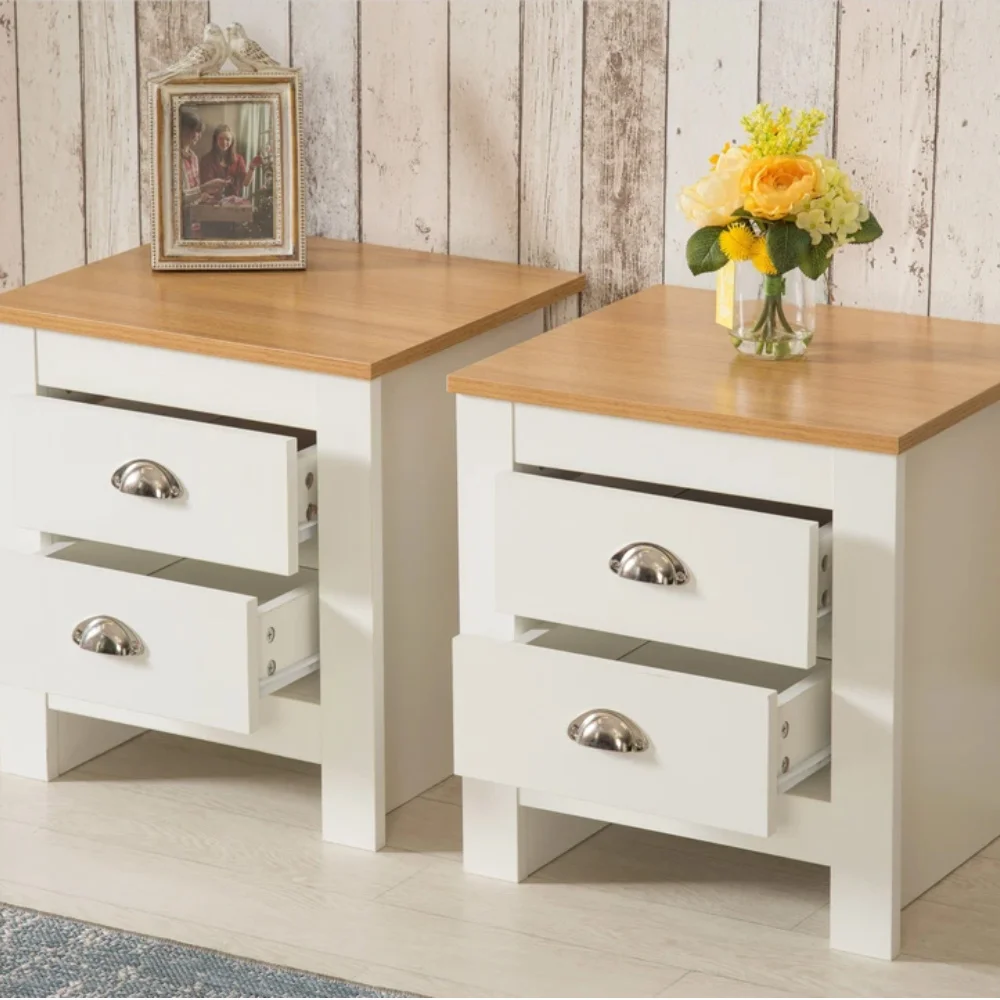 Small bedroom bed side table with drawer  furniture modern white night stand
