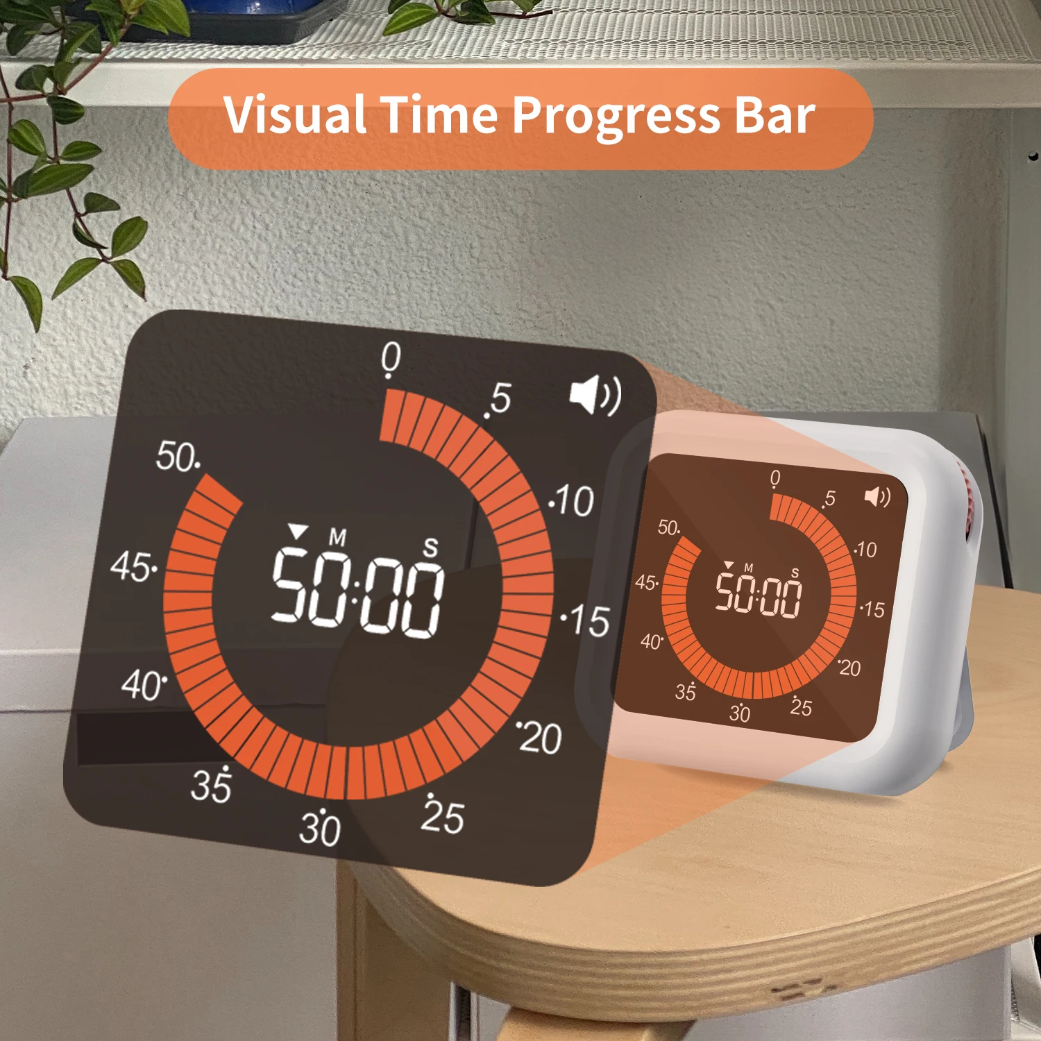 LED classroom Countdown clock Time timer Visual Low battery reminder Digital Kitchen timer