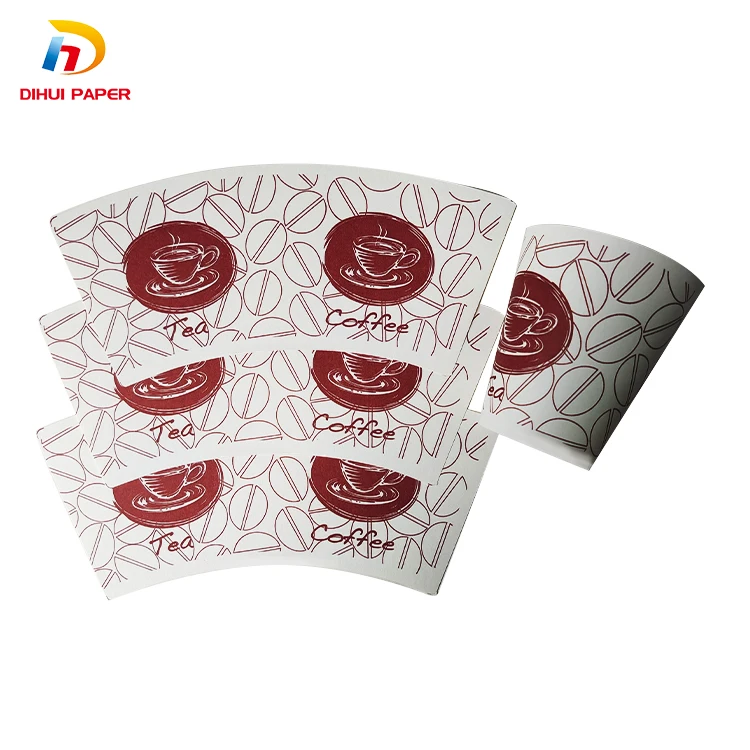Raw materials for paper cups making machine printing pe coated die-cut paper cup fan cup paper