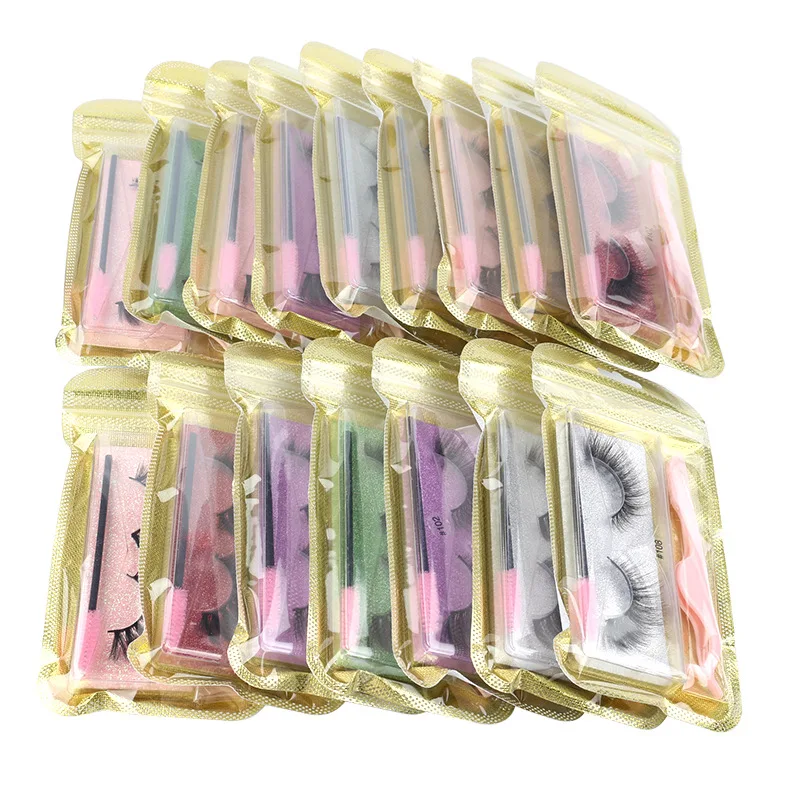 China Handmade 3d silk eyelash factory price wholesale 3D 5D silk lashes custom lashes packaging