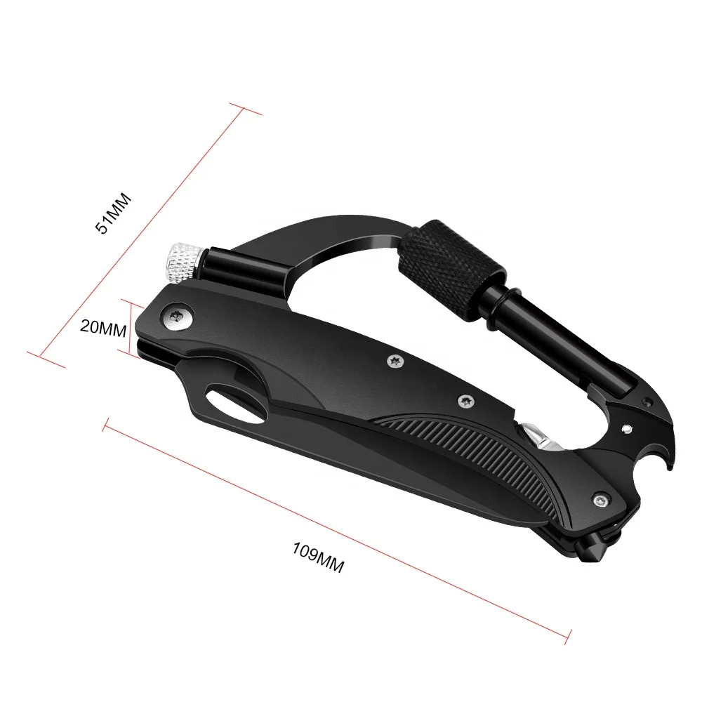 
Steel Rock Climbing Carabiner D-shape Aluminum Wholesale Outdoor Black Retail Industry Zinc 