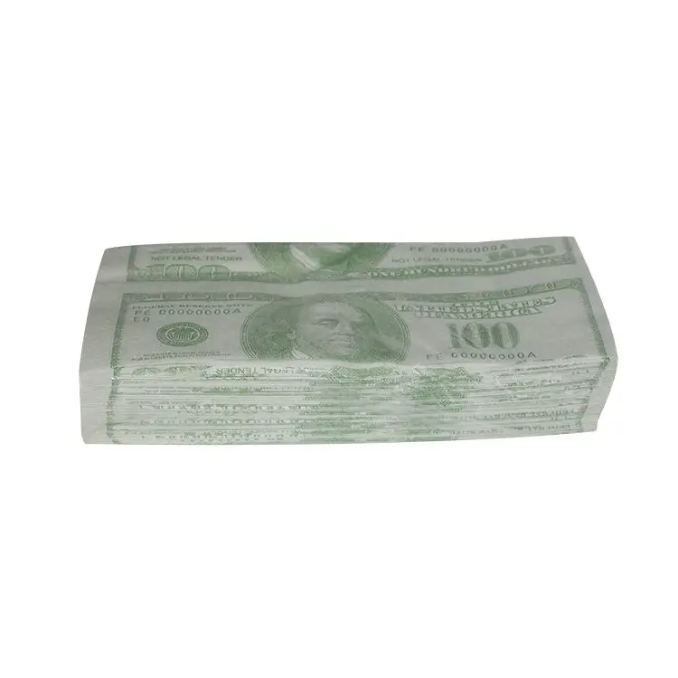 Gag Gift Tissue Decorative Fake Money Printed Paper Napkin