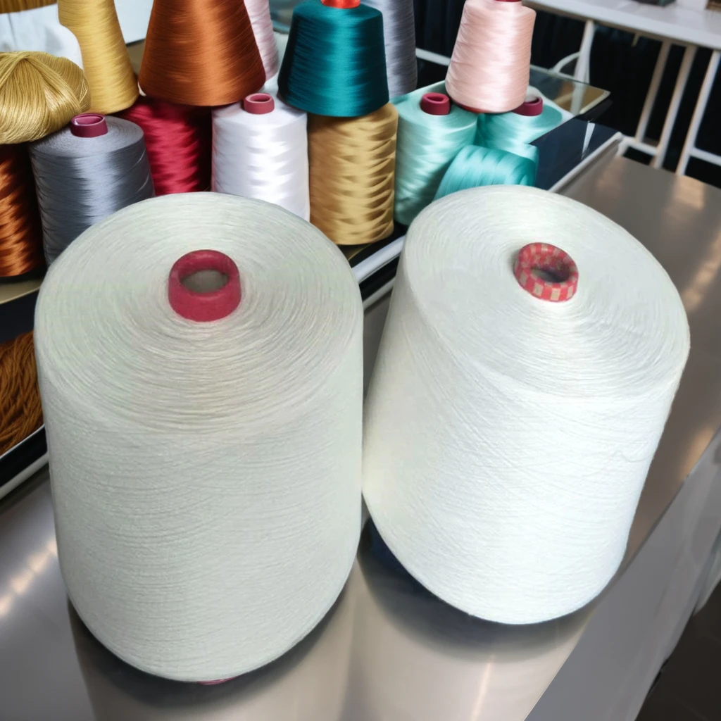 CVC 40S/1 Spun Yarn 60% Cotton 40% Polyester blended for Knitting and Weaving Low Price from Chinese Supplier