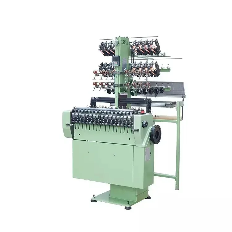 Guangzhou factory price oem customized narrow tape elastic band shuttleless needle loom webbing machine