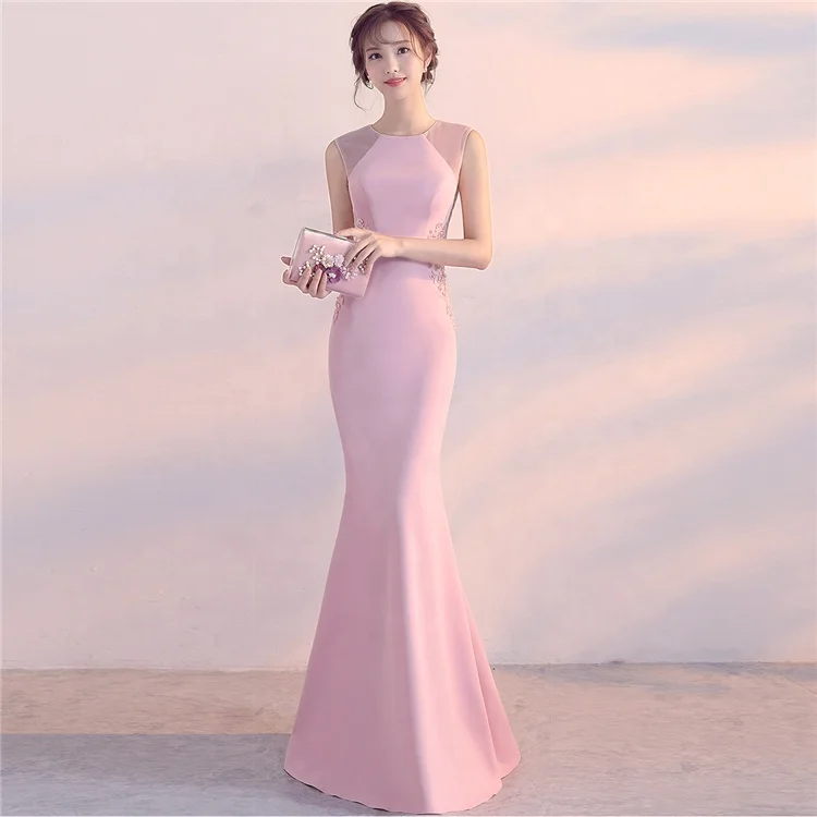 
926 # Evening Dress Female Banquet Host Elegant Five-colour club Party Dress wedding dress 