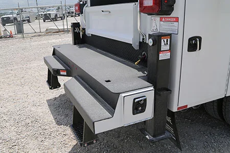 Ecocampor Popular Light Weight Crane Truck Service Bed For Pickup Body Canopy RV With Ladder Racks And Lift Gates