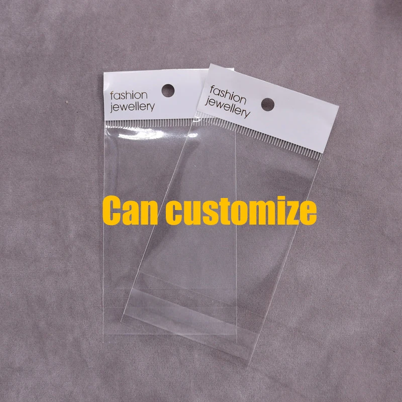 Custom jewelry display cards self-seal bags cards holder blank kraft paper tags for DIY ear studs jewelry display
