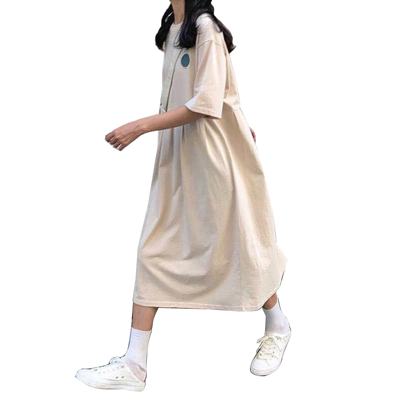 Женская летняя Новинка 100% хлопок свободная одежда для беременных больших размеров впитывает пот и дышит новая 2021