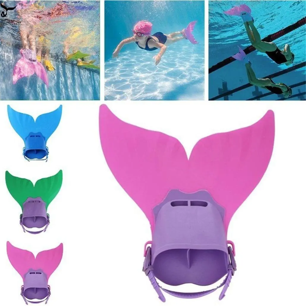 Hot Sale Mermaid Tails Swimming Fins Kids Swimwear With Monofin Swimming Flipper Diving Fins