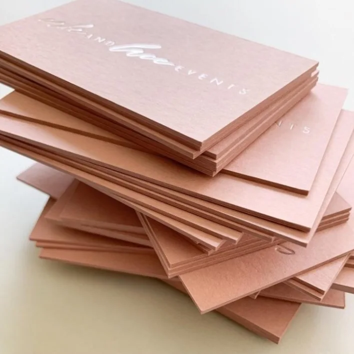 Free Design Custom Business Card Foil Printing Paper Visiting Embossed Card Gold Eco-friendly Digital Printing Offset Printing