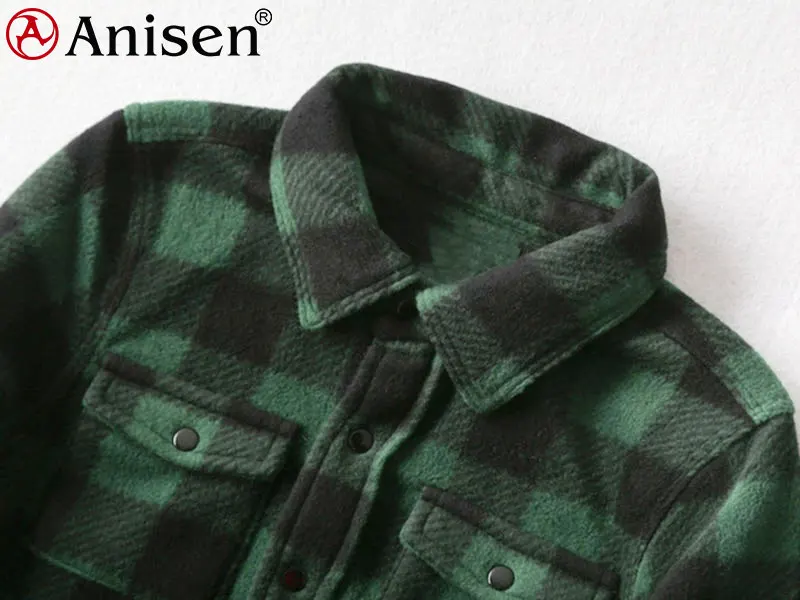 
2021 Hot Sale Oem Service Custom Plaids Windproof Winter Clothing Polar Fleece Jacket for Kids 