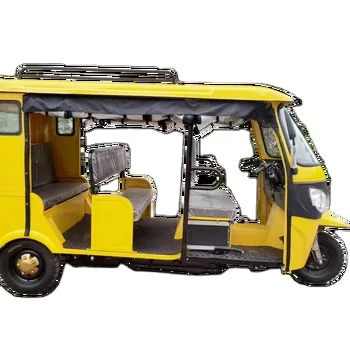 2024 Passenger Motorized Tricycle With Cabin Moto Taxi Gasoline Tvs Tricycle Tuk Tuk Adult Passenger Tricycle 3 Wheel With Seat