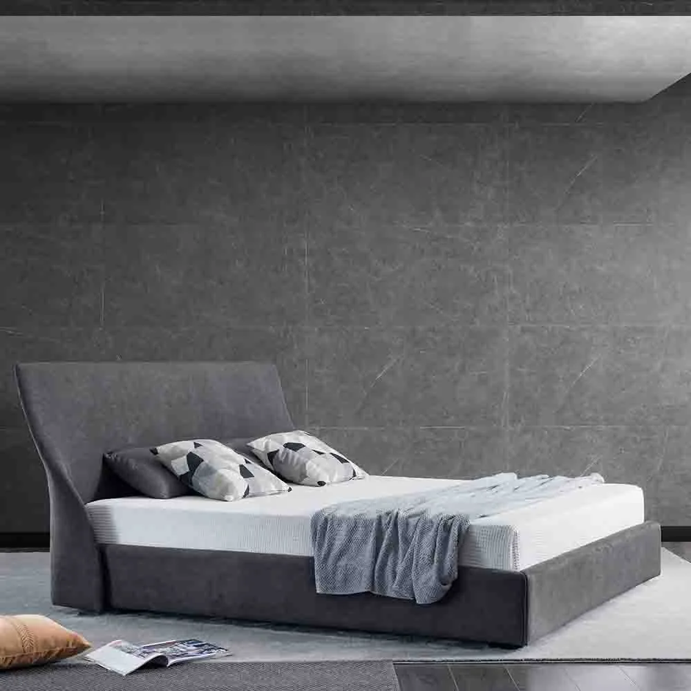 
XiaoPin2020 New Luxury Fabric Hotel Bedroom Queen Bed Frame 