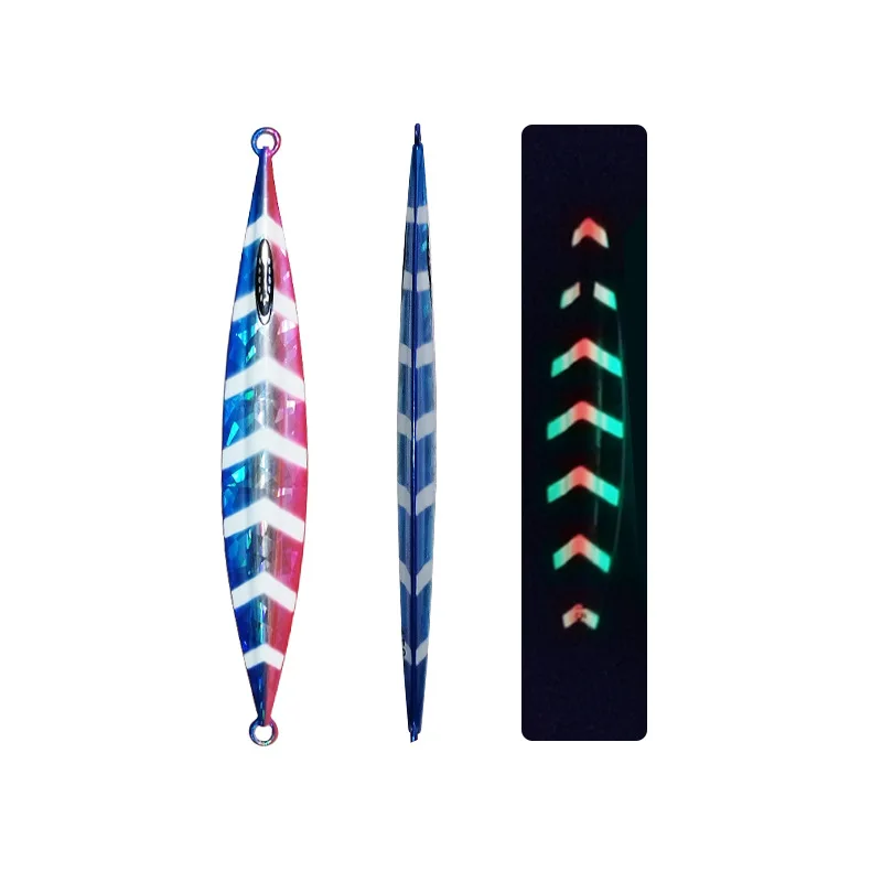 Wholesale 120g 200g 300g Japanese  luminous slowly pitch metal jig lure glow boat sea fishing jigger bait