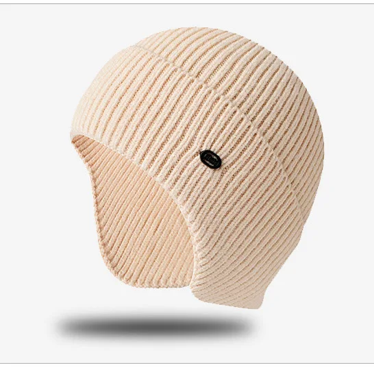Keep warm winter women Knitted Acrylic long ear muff beanie hat