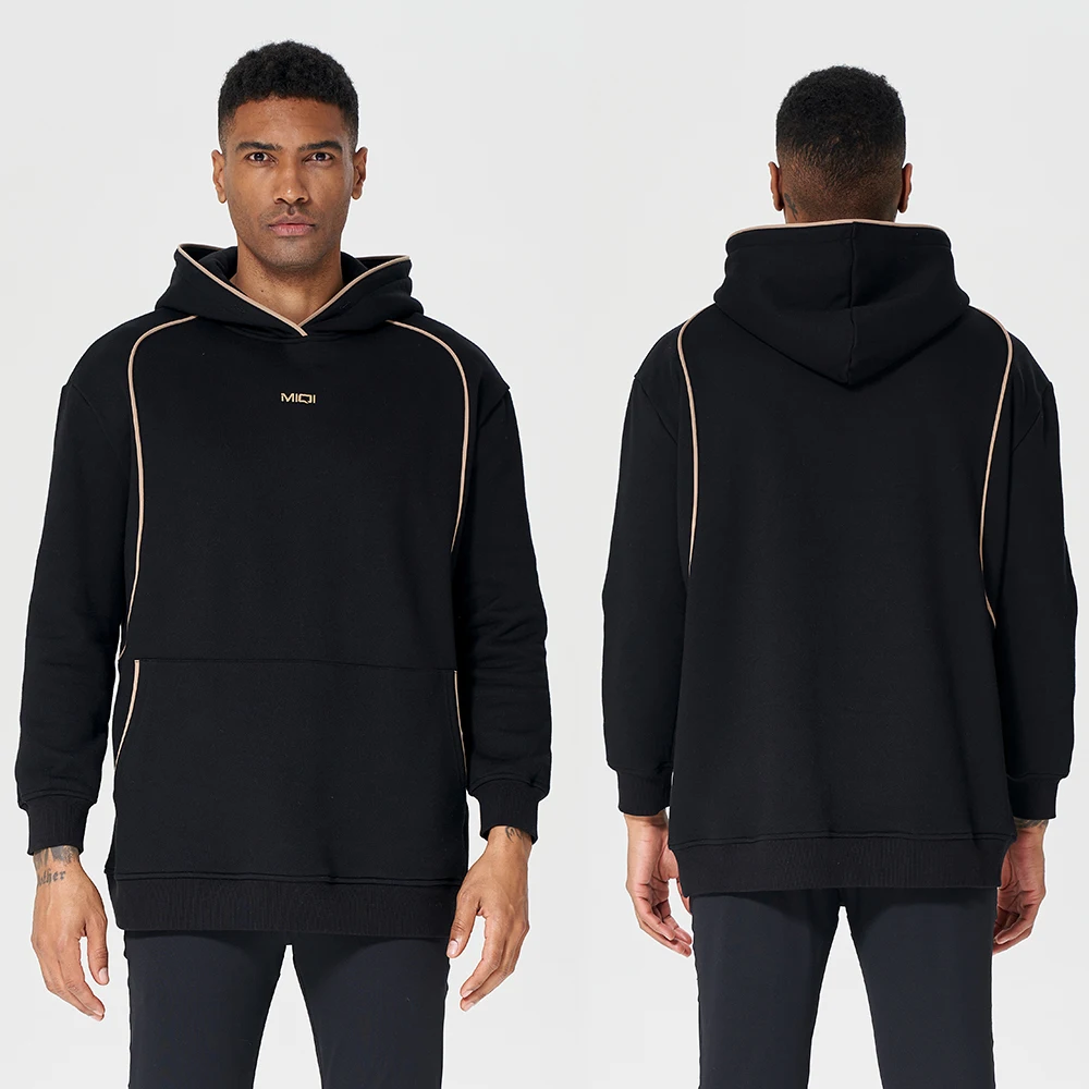 High Quality Plain Hoodies Mens Cotton Heavyweight Sports Hoodies Custom Logo Oversized Pullover Hoodies
