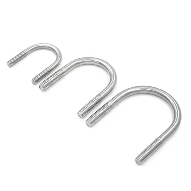Top quality factory wholesale Galvanized Round bend U bolt for Industrial building decoration