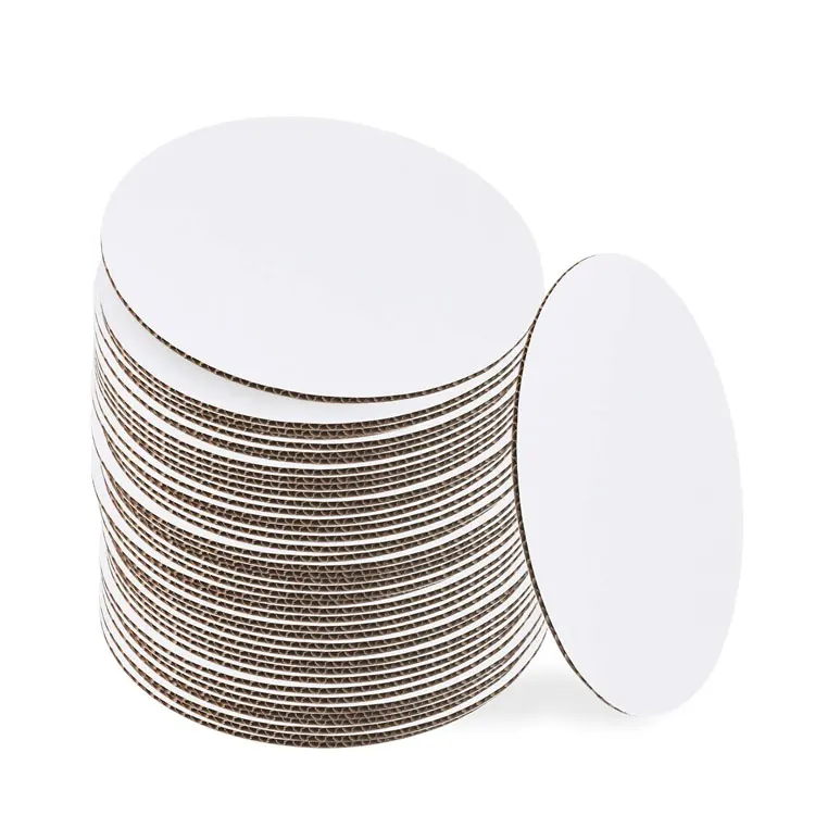 10 Inch White Cake Boards Round Circle Cardboard Base Corrugated, Perfect for Cake Decorating