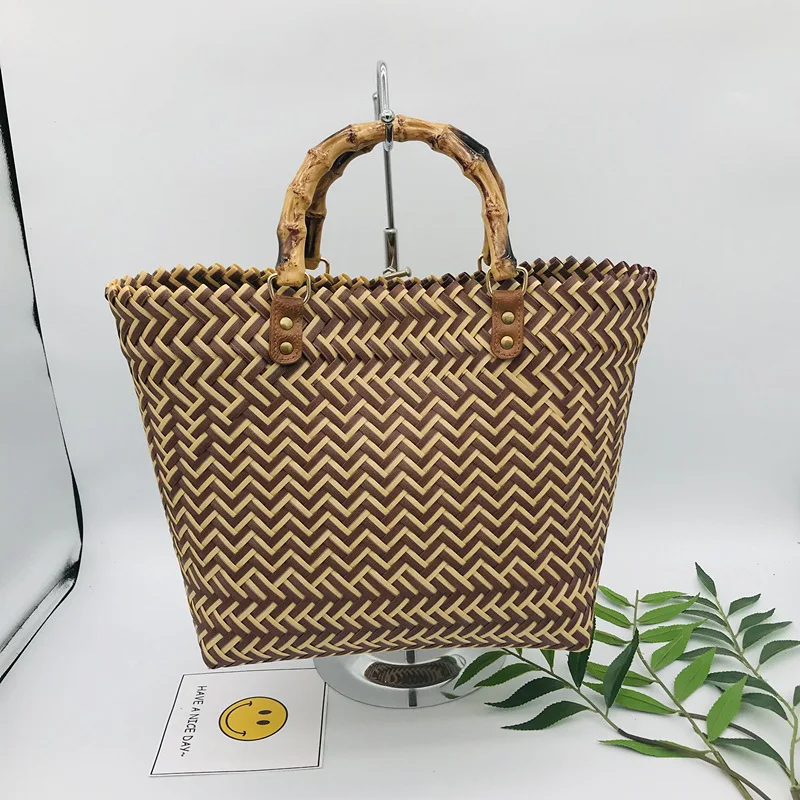 2024 горячая Распродажа водонепроницаемая летняя большая вместимость Соломенная Корзина для женщин пляжная сумка
