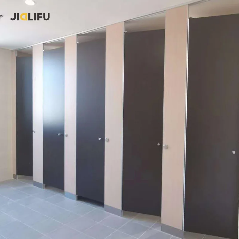 jialifu factory direct sale wood grain hpl washroom cubicle