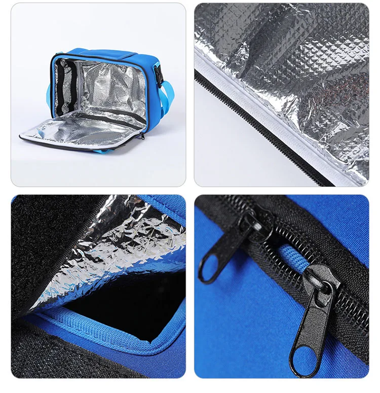 Large Capacity Lunch Insulated Bag Reusable Cooler Neoprene Tote Picnic Bag With Adjustable Crossbody Strap