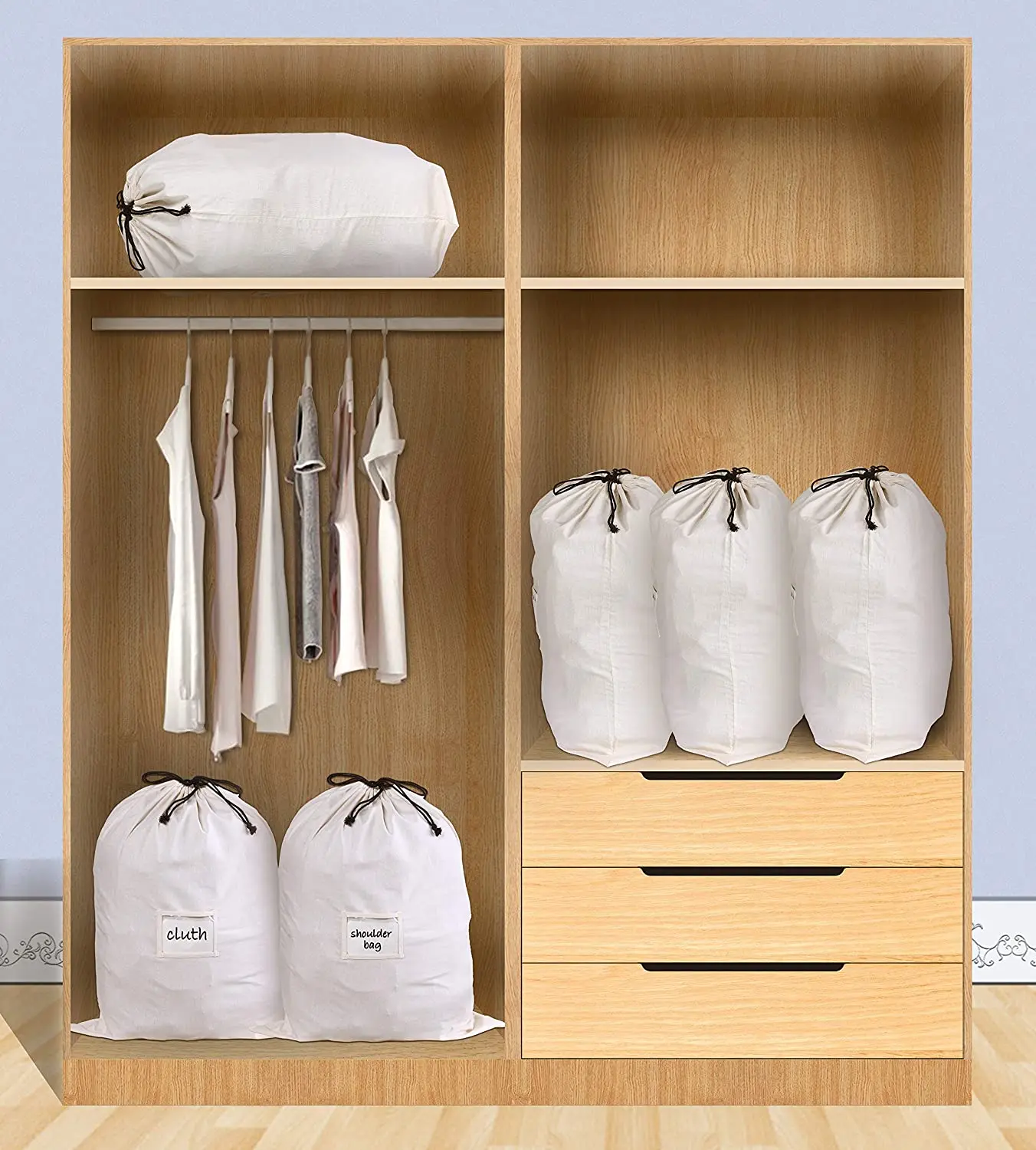 Роскошный большой белый кошелек для мытья на заказ упаковка рюкзак чехол хранения сумка обуви шнурке пылесборник сумки с логотипом