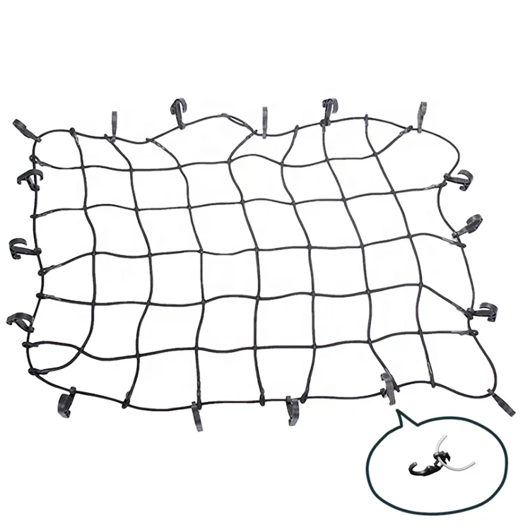 Fine Heavy Duty Polyester Elastic Cargo Net Lifting Webbing Cargo Net For Truck