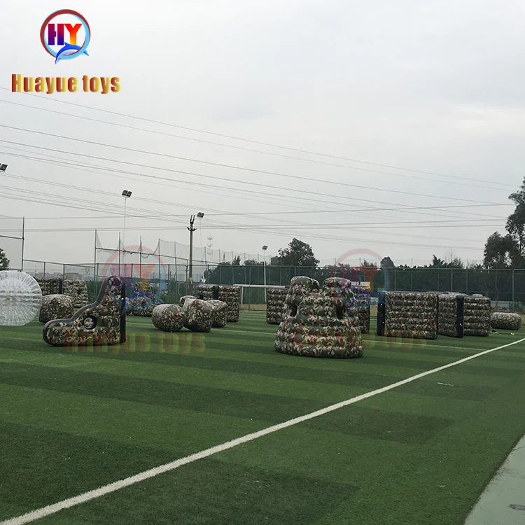 Unique Design New Sport Games Amazing Inflatable Paintball Bunker Gun Equipment for Sports Field