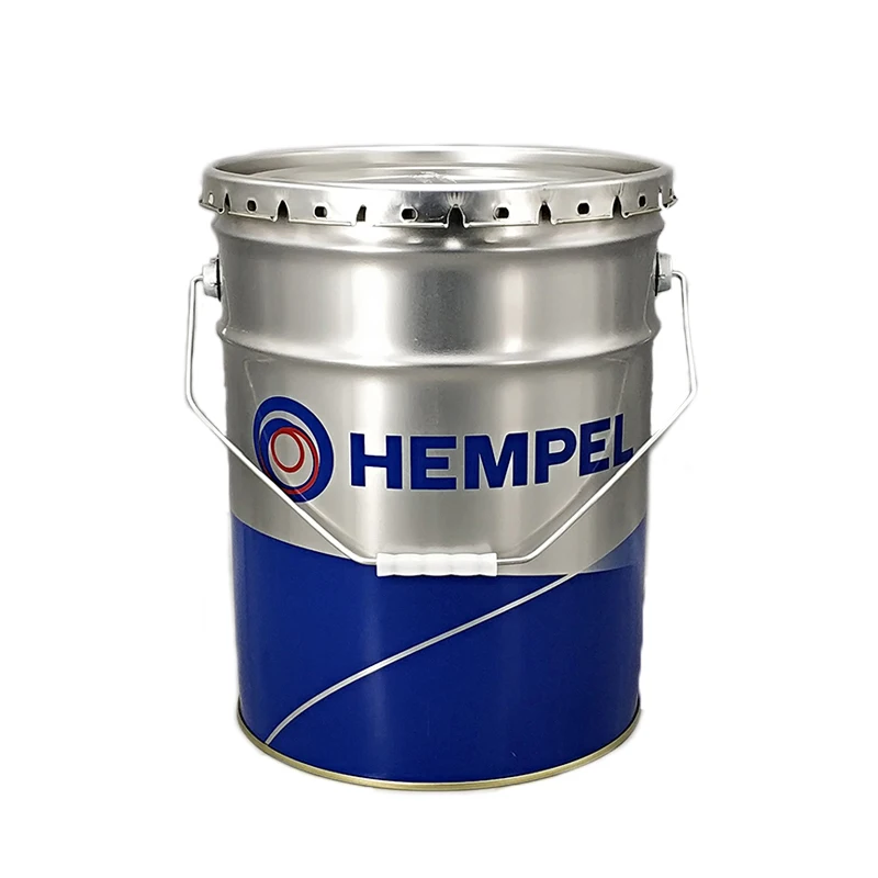 empty metal pail with flower lid 5gallon 20L tinplate iron coating barrel used for paint chemical