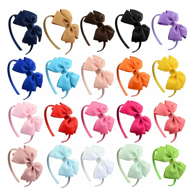 Baby Girls Hairbands Handmade Bows Headband Ribbon Bowknot Hair Band