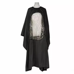 Custom logo hairdressing cape design Black salon cape hair cutting barber cape with buttons