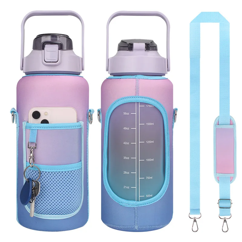 Neoprene Insulated Sleeve Cooler Warmer Coffee Mug Carrier Pouch Cup Holder Water Bottle Sling Bag