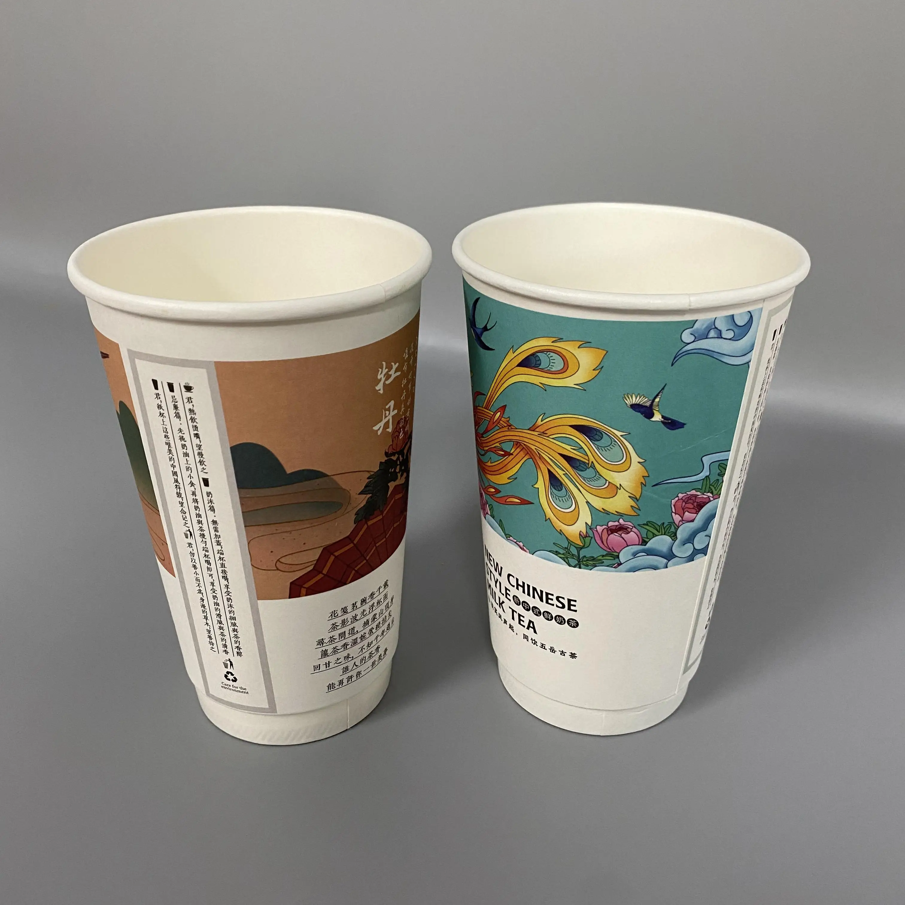 Foil Coffee Cups 20oz 22oz 24signubble Tea Double Wall Poster Golden Luxury Corrugated Paper Beverage Disposable Support Accept