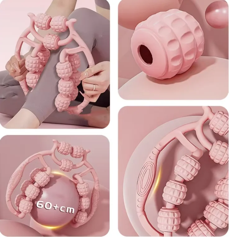 Double row circular leg massager slimming roller muscle relaxation equipment