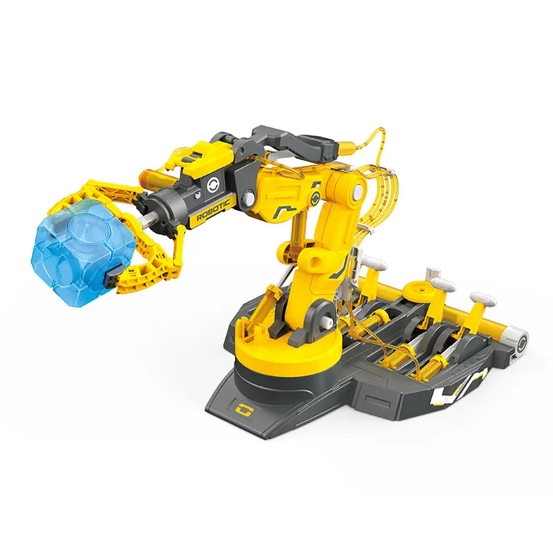 Jinming DIY 3 In 1 STEM Robot Arm Toys Hydraulic Robot Arm Steam Building Toy for Kids