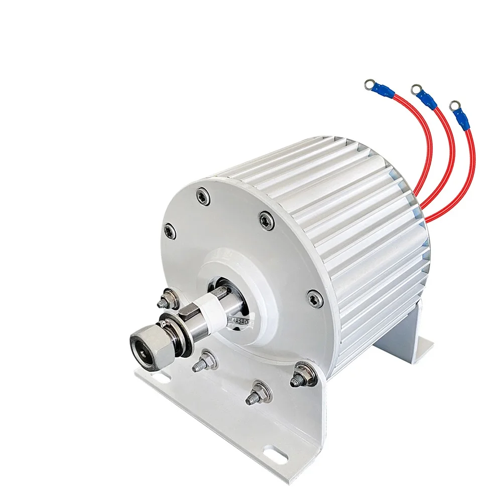 800w 24/12V/48V 3 Phase Gearless Permanent Magnet Generator with Base AC Alternators Use For Wind Turbine Water Turbine